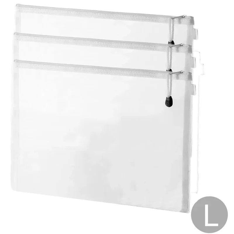 Mesh Zipper Organizer Bags | Transparent Nylon Storage Pouches for Puzzles, Toys, Games & Art Supplies | Home Organization