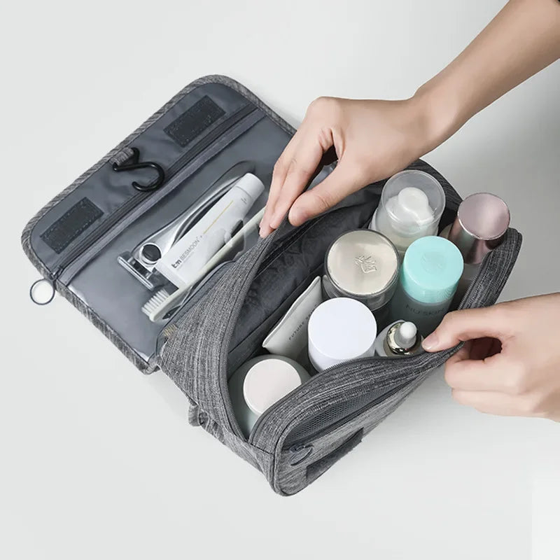 Waterproof Hanging Toiletry Bag | Home or Travel Organizer | Cosmetic & Bathroom Storage Pouch for Men & Women