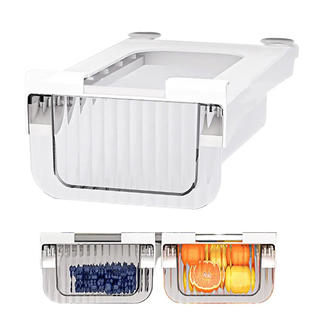 Clear Refrigerator Organizer Bin | Fridge Storage Drawer for Fruits, Vegetables & Deli Items | Kitchen Organization