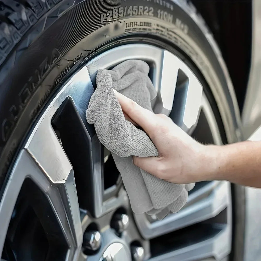 Microfiber Cleaning Cloth Set | Soft Reusable Gray Dish & Kitchen Cleaning Towels | Streak-Free Multipurpose Cleaning Rags