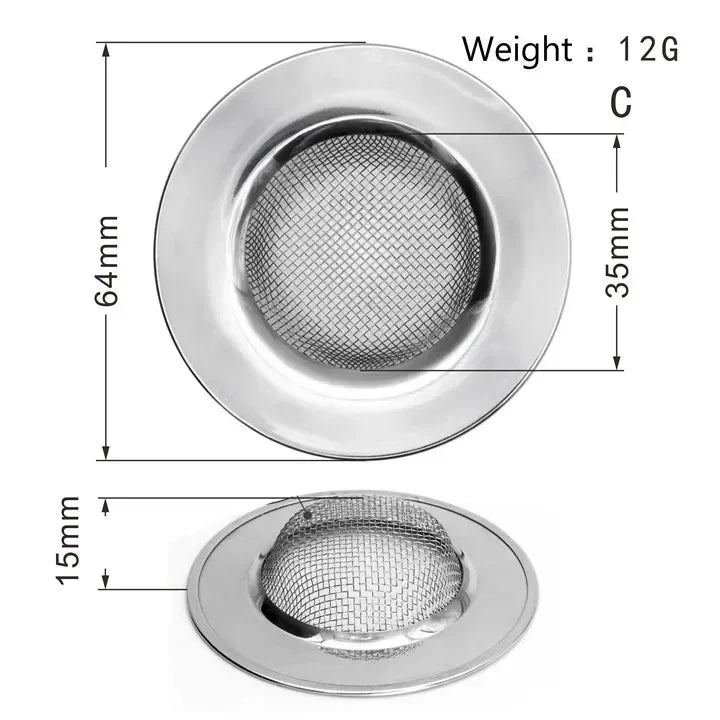 Stainless Steel Sink Strainer | Kitchen Sink Drain Filter | Shower Bathtub Bathroom Floor Drain Mesh Filter