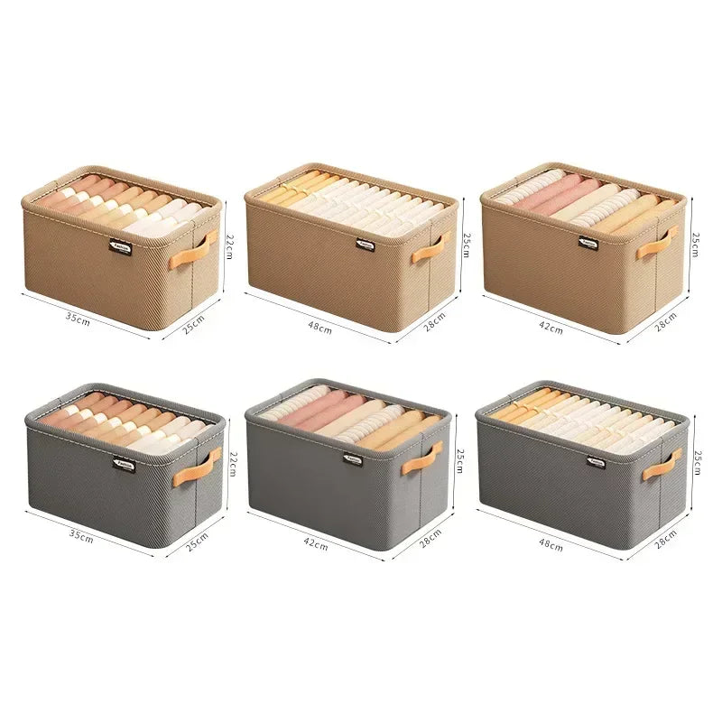 Foldable Clothes Organizer Bin | Wardrobe Storage Box for Clothes, Towels, Blankets, & Closet Organization