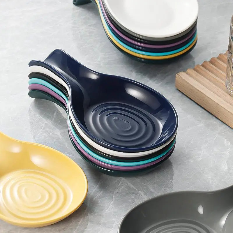 Large Kitchen Spoon Rest Holder | Heat-Resistant Cooking Utensil Rest | Countertop Spoon Holder