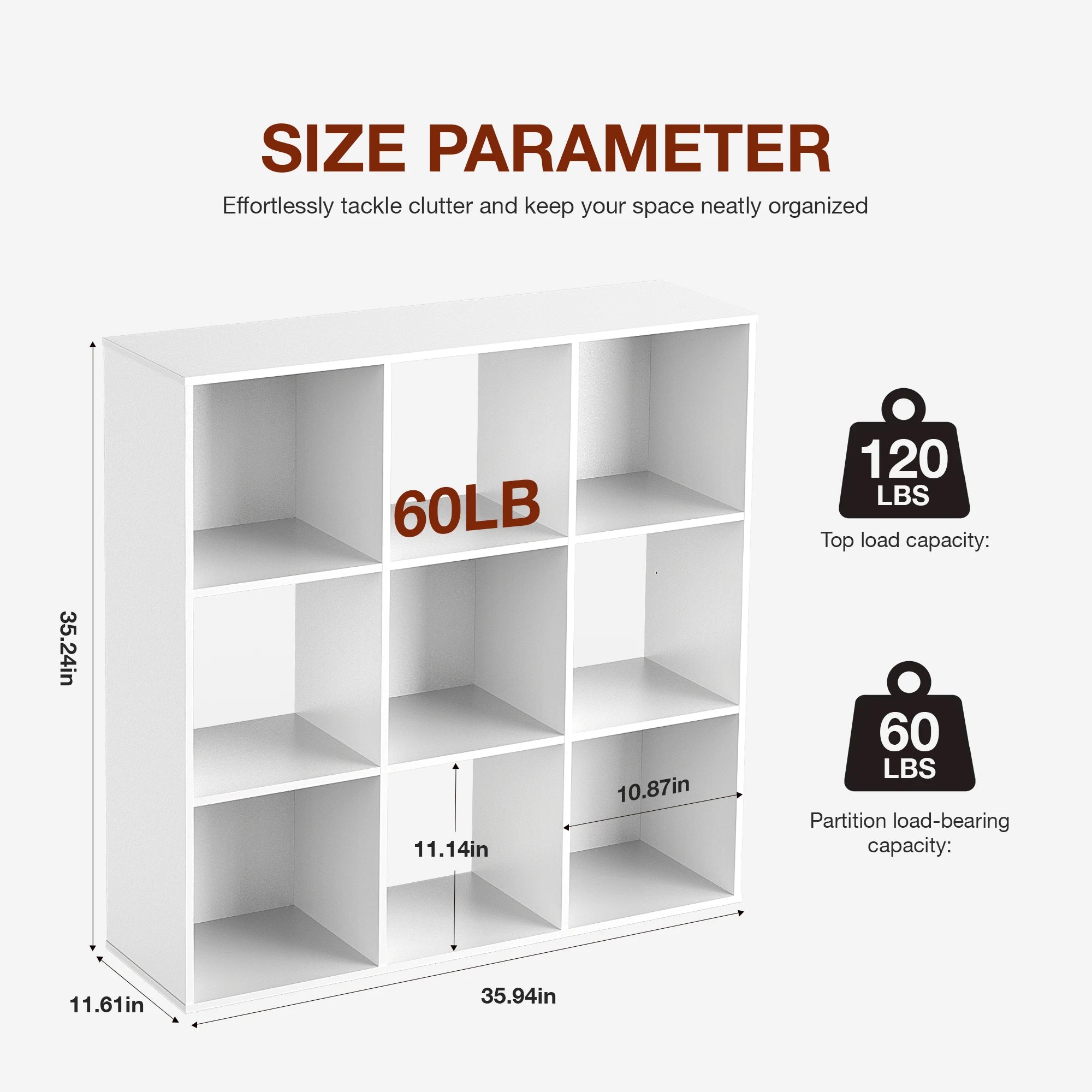 6, 8, or 9-Cube Storage Organizer Bookcase | Wooden Cubby Shelf for Living Room, Home Office & Display Storage