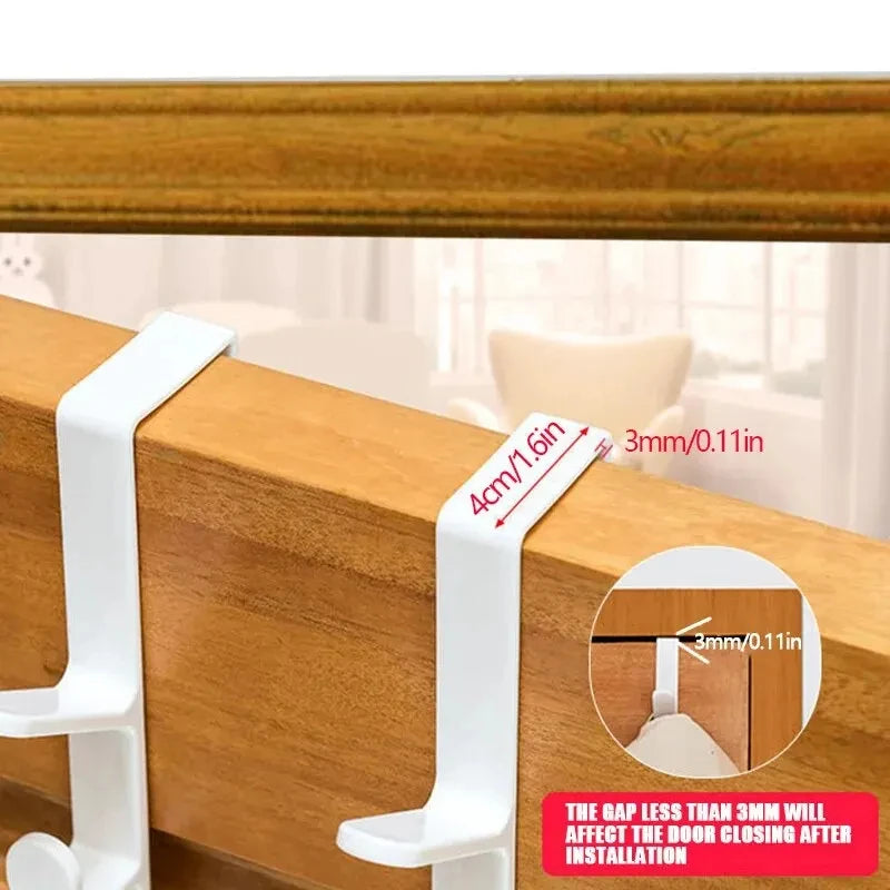 Over The Door Clothes & Purse Hanger | 5-Hook Bedroom Storage Rack | Space Saving Door Organizer for Bags, Hats & Jackets