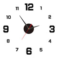3D Frameless DIY Wall Clock | Large Wall Sticker Clock | Modern Living Room & Office Wall Decor