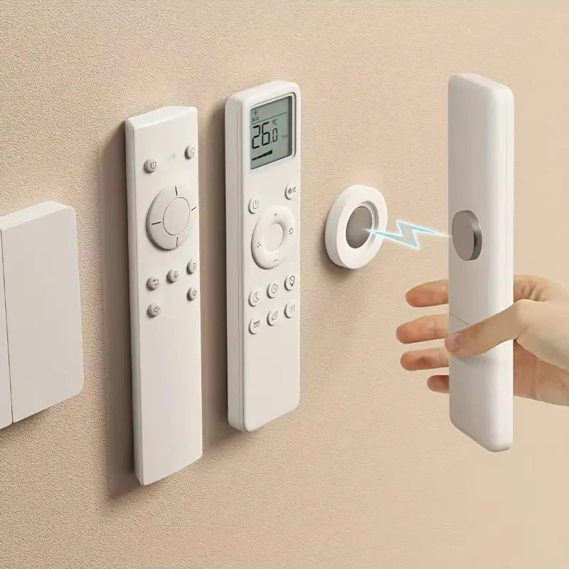 Magnetic Remote Control Holder Set | No Drill Wall Mount Organizer for TV, AC , Fan, and other Remotes | 3 or 6 Pack