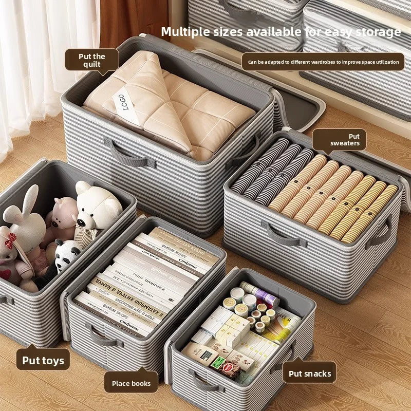 Lockable Foldable Storage Box | Password Protected Organizer Bin | Large Clothing, Blanket & Toy Storage Container for Closet Organization
