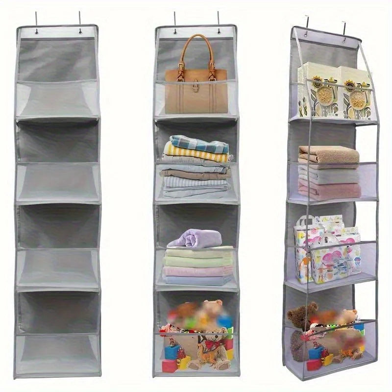 1pc Storage Hanging Bag Behind the Door, Suitable for Storing Cosmetics, Clothes, Hats, Shoes, and Towels in Various Room Types