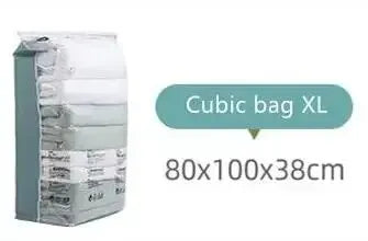 No-Pump Vacuum Storage Bag | Large Compression Bag for Clothes, Blankets & Travel | Space-Saving Organizer