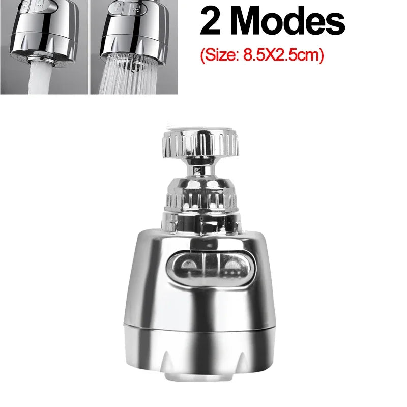 Universal Kitchen Faucet Adapter | 360° Rotating Faucet Extender | 2/3 Mode Water-Saving Spray Nozzle | Splash-Proof Faucet Aerator