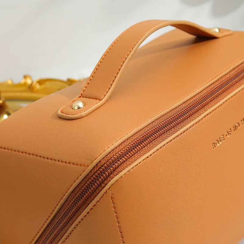 Luxury Makeup Bag | Large Capacity Toiletry Organizer Case | Zipper Cosmetic Storage Pouch for Women