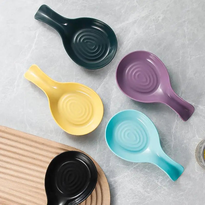 Large Kitchen Spoon Rest Holder | Heat-Resistant Cooking Utensil Rest | Countertop Spoon Holder