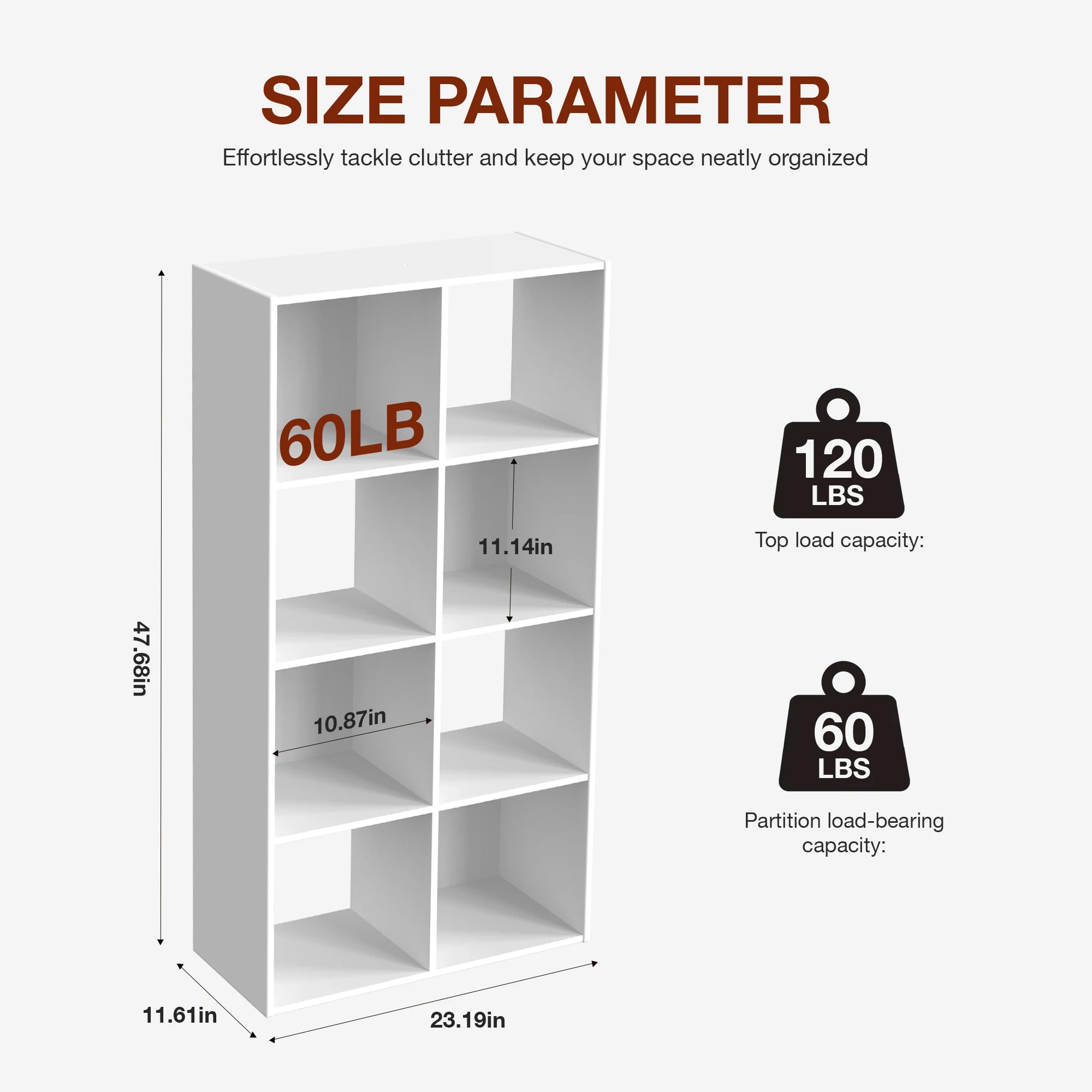 6, 8, or 9-Cube Storage Organizer Bookcase | Wooden Cubby Shelf for Living Room, Home Office & Display Storage