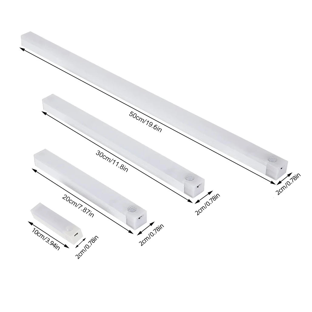 Rechargeable Motion Sensor LED Light Bar | Wireless Lighting | USB Dimmable Light | Under Cabinet, Kitchens, Closets, Stairways, Hallways, Bedrooms