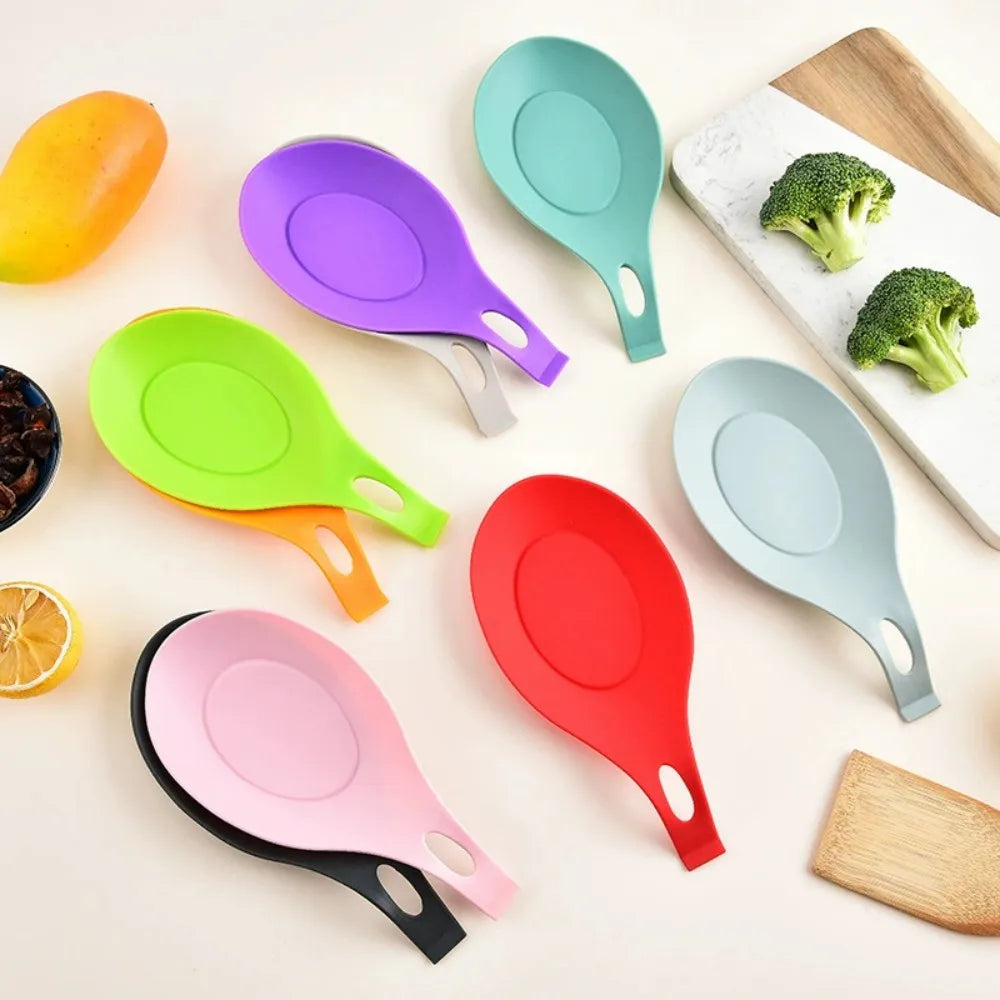 Silicone Spoon Rest | Heat-Resistant Kitchen Utensil Holder | Non-Slip Spoon & Ladle Rest | Countertop Cooking Tool Organizer