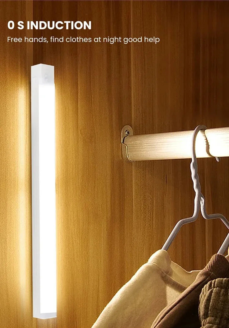 Rechargeable Motion Sensor LED Light Bar | Wireless Lighting | USB Dimmable Light | Under Cabinet, Kitchens, Closets, Stairways, Hallways, Bedrooms