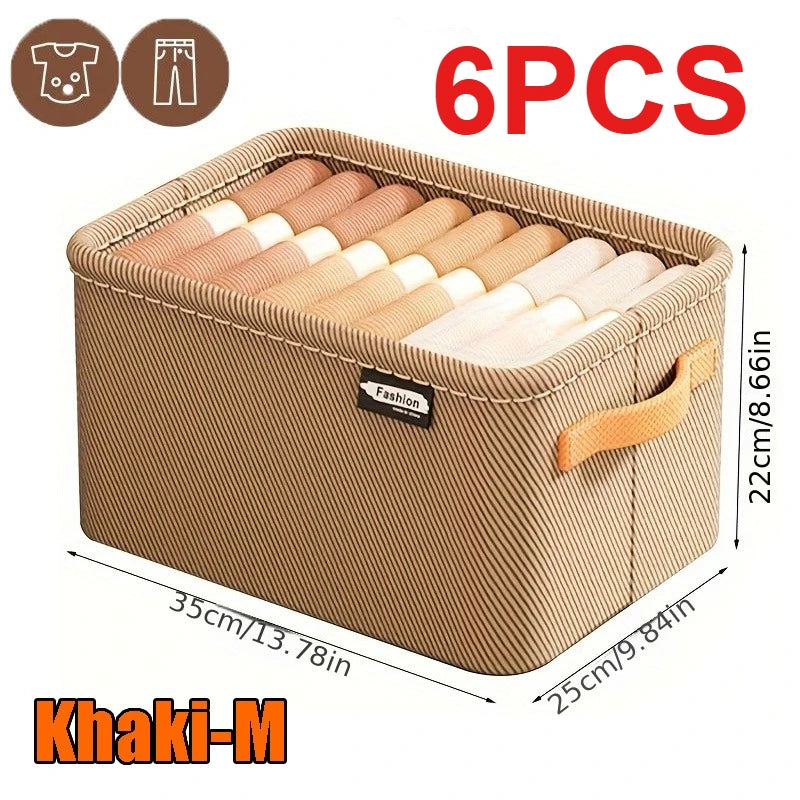 Foldable Clothes Organizer Bin | Wardrobe Storage Box for Clothes, Towels, Blankets, & Closet Organization