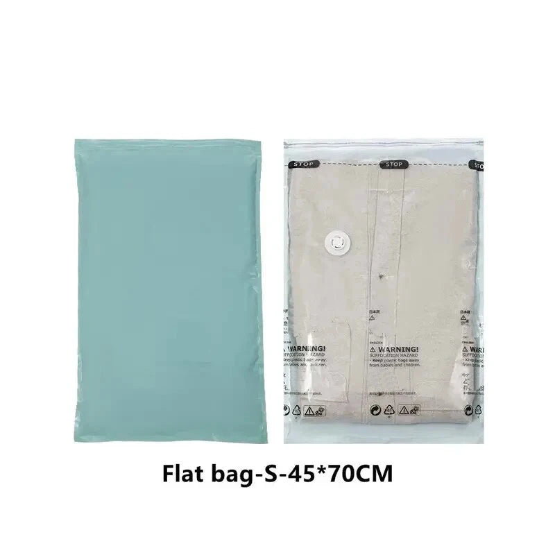 No-Pump Vacuum Storage Bag | Large Compression Bag for Clothes, Blankets & Travel | Space-Saving Organizer