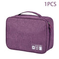 Travel Cable Organizer Bag | Waterproof Electronic Accessories Case for Chargers, USB Cables & Tech Storage