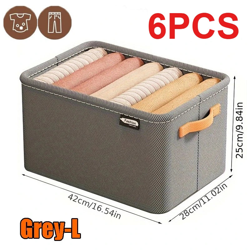 Foldable Clothes Organizer Bin | Wardrobe Storage Box for Clothes, Towels, Blankets, & Closet Organization