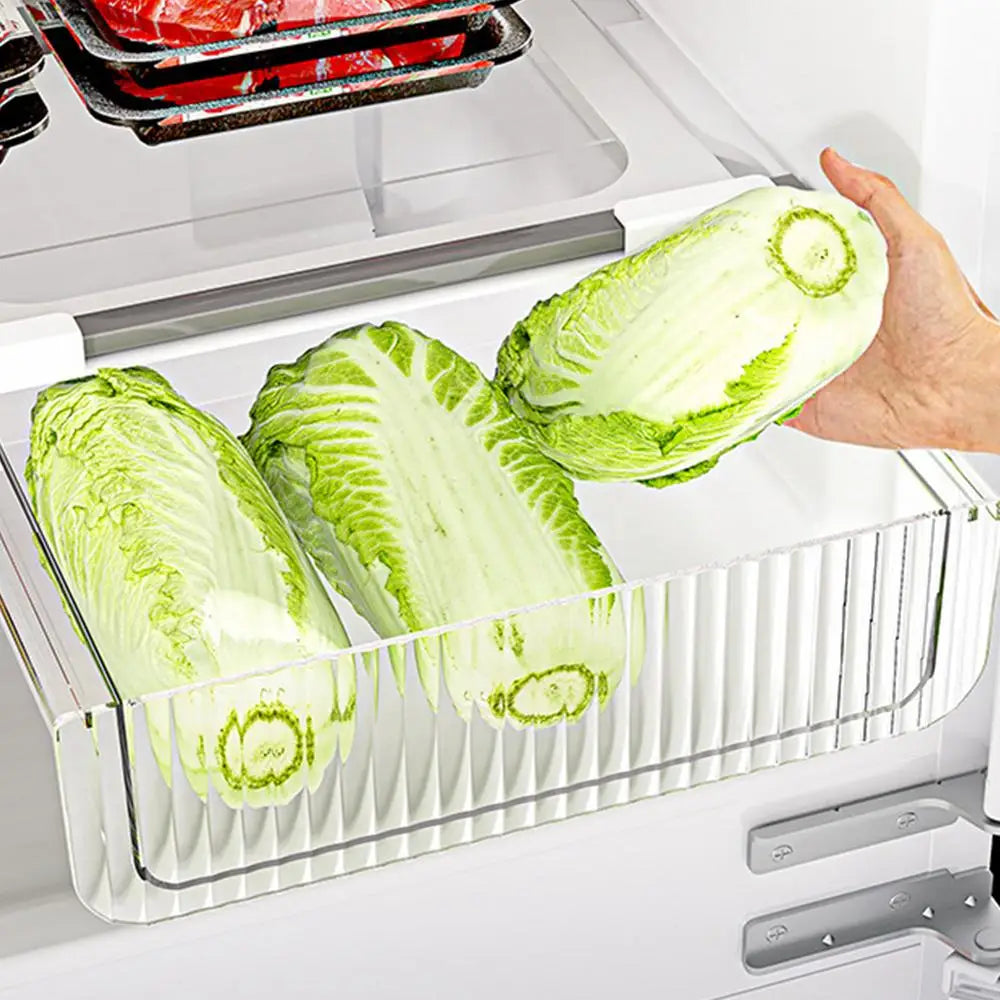 Clear Refrigerator Organizer Bin | Fridge Storage Drawer for Fruits, Vegetables & Deli Items | Kitchen Organization
