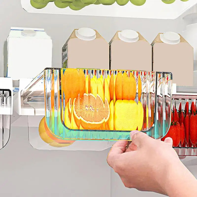 Clear Refrigerator Organizer Bin | Fridge Storage Drawer for Fruits, Vegetables & Deli Items | Kitchen Organization