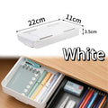 Hidden Under Desk Storage Drawer | Self-Adhesive Sliding Organizer Box | Desk Drawer for Office Supplies, Makeup & Accessories