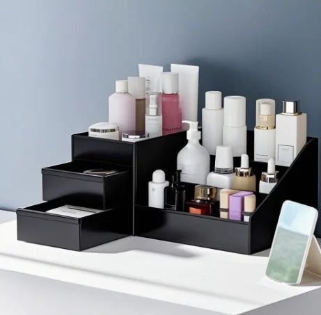 Desktop Storage Box | Makeup & Skincare Organizer | Desk Stationary Storage