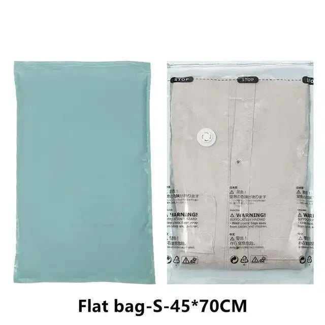 No-Pump Vacuum Storage Bag | Large Compression Bag for Clothes, Blankets & Travel | Space-Saving Organizer