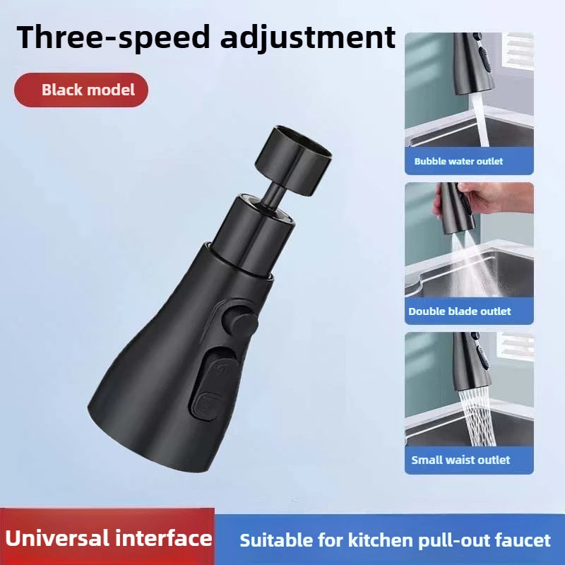360° Rotating Kitchen Faucet Extender | Water-Saving Faucet Accessory | Dual-Rotation Faucet Aerator
