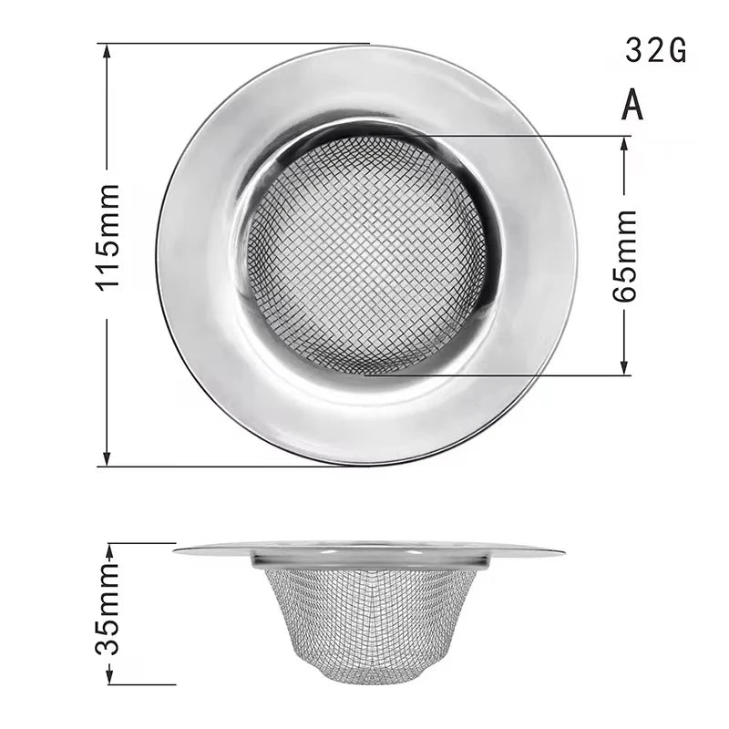 Stainless Steel Sink Strainer | Kitchen Sink Drain Filter | Shower Bathtub Bathroom Floor Drain Mesh Filter