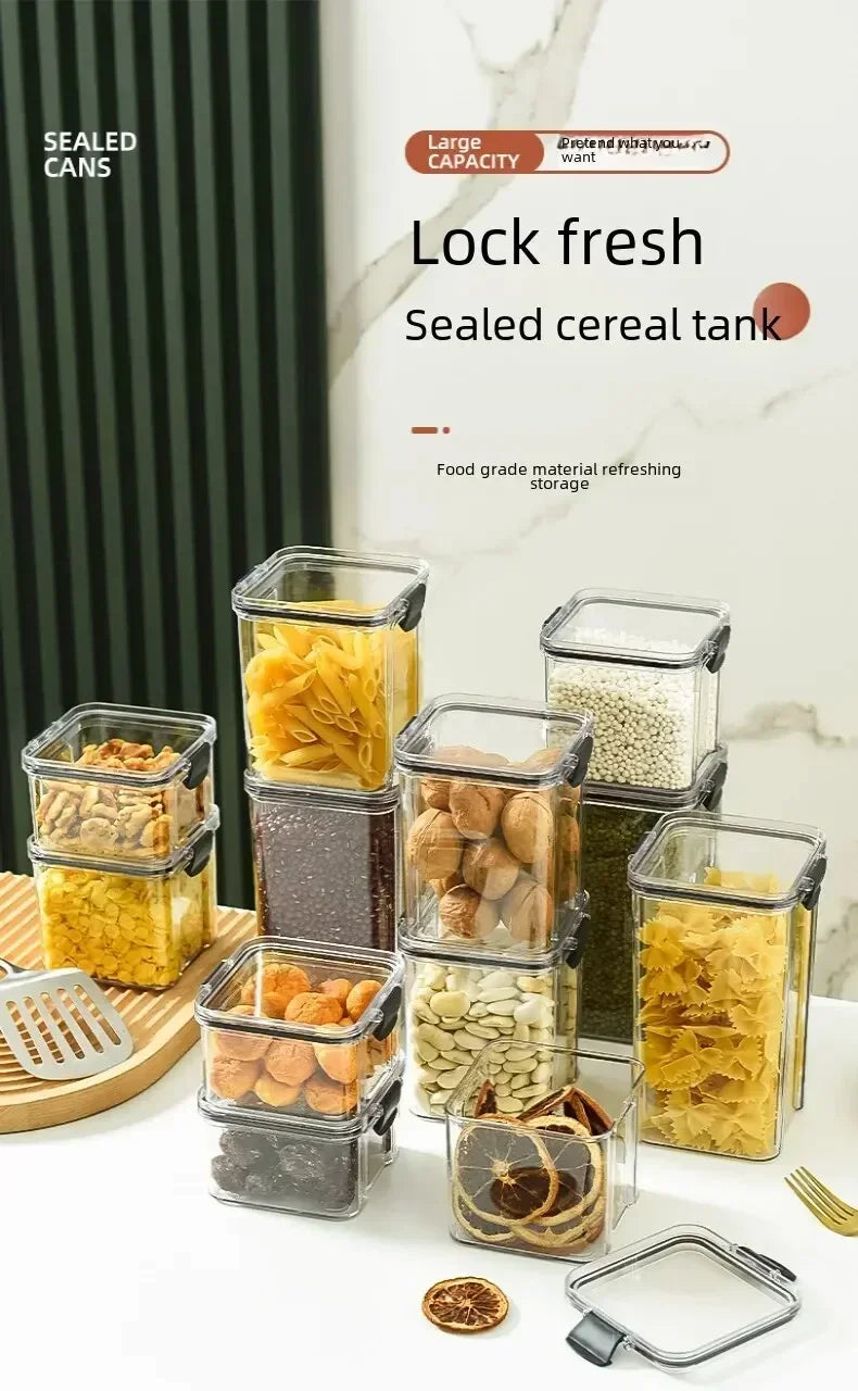 Sealed Jar High Quality Plastic Container Grain Storage Box Large Capacity Refrigerator Cabinet Storage Tank Moisture Proof ﻿New