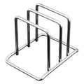 Stainless Steel Pot Lid & Cutting Board Organizer | Heavy-Duty Kitchen Counter Rack | Space-Saving Cookware Storage Holder