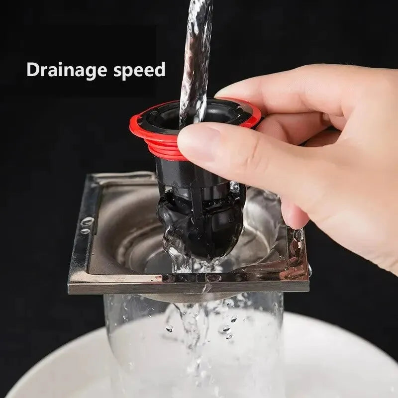 Floor Drain Anti-Odor Insert | Drain Deodorizer & Pest Control | Bathroom and Shower Floor Drain Smell Blocker | Quick Drainage Insert