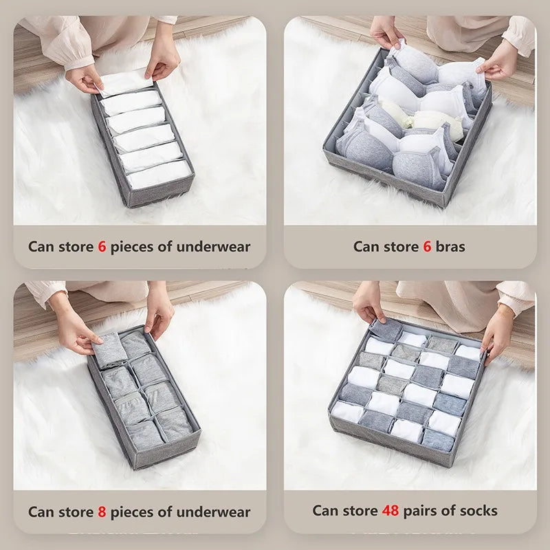 Dresser Drawer Organizer | Closet Storage Box for Clothes