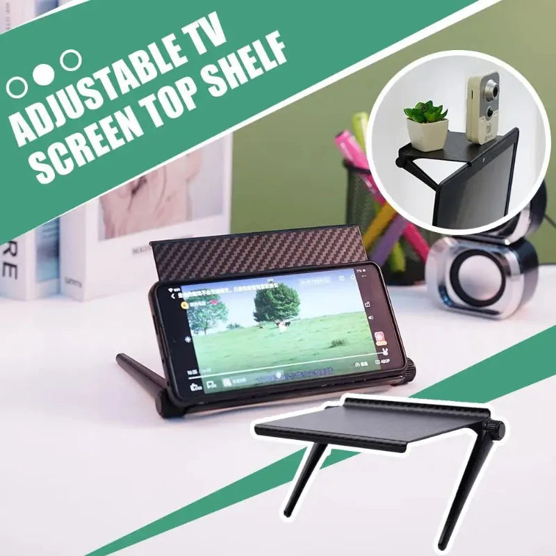 1PC Hot Selling Computer and TV Screen Storage Rack Wireless Router Set-top Box Rack No Perforated Storage Bracket Divine Tool