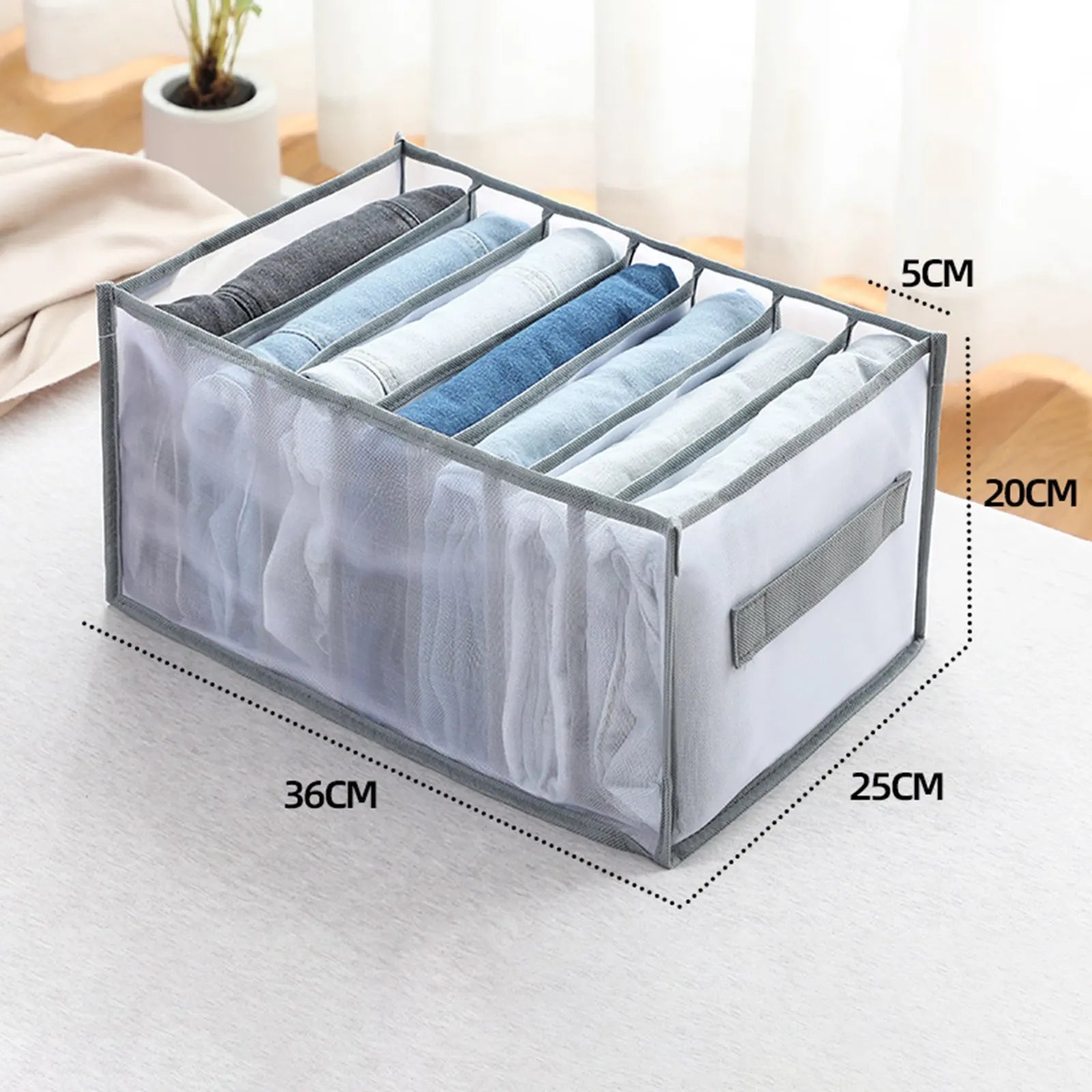 Dresser Drawer Organizer | Closet Storage Box for Clothes