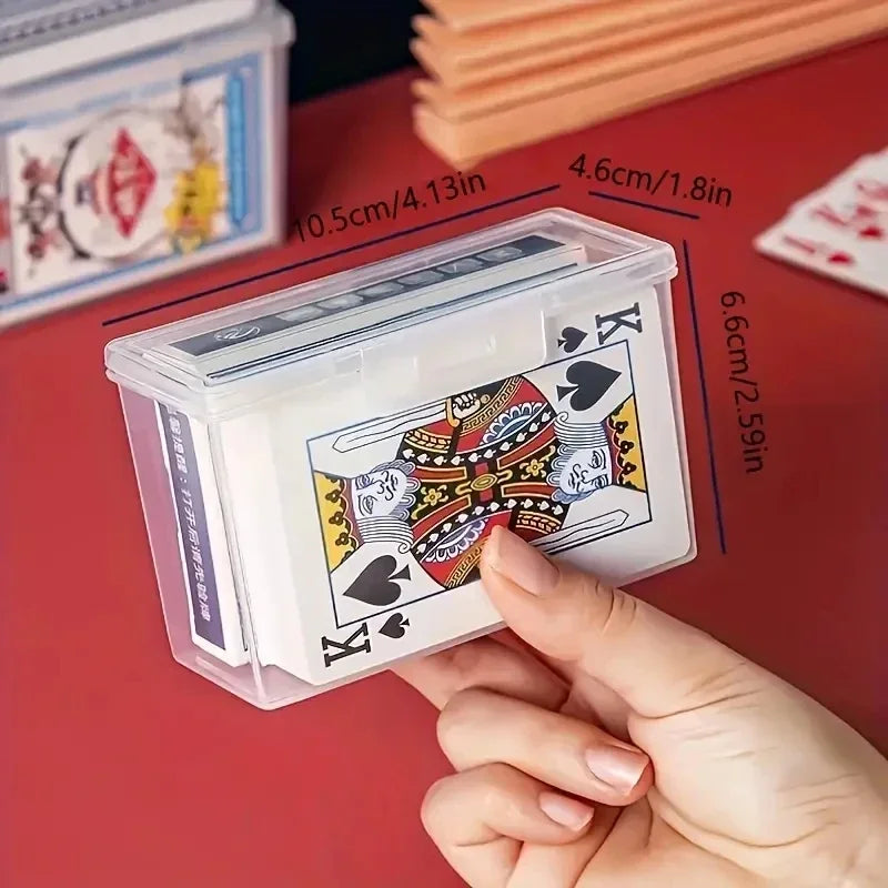 Clear Playing Card Storage Box | Plastic Deck Case for Poker, Trading Cards & Collectibles | Card Organizer (3 or 4 Pack)