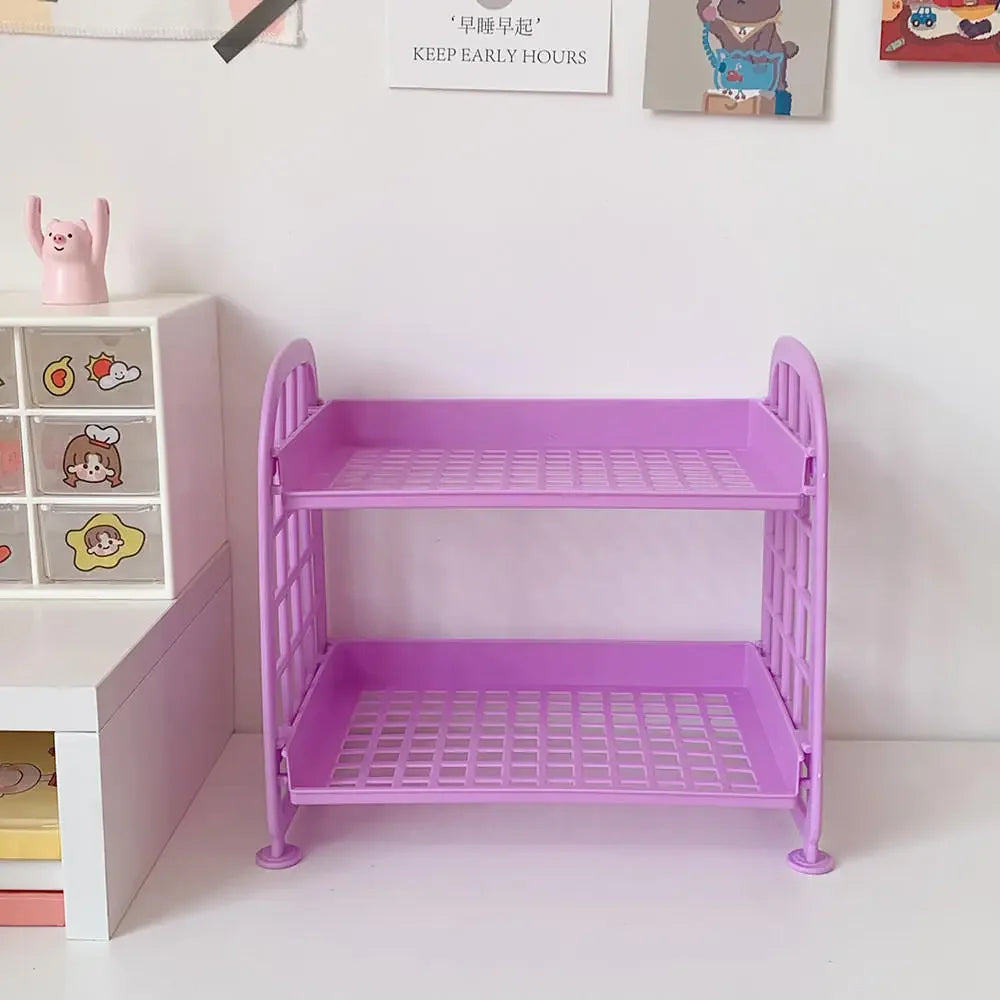 Desktop Storage Rack Organizer | Multi-Layer Stationery & Makeup Organizer | Office Desk Storage | Dorm Room Desktop Organizer
