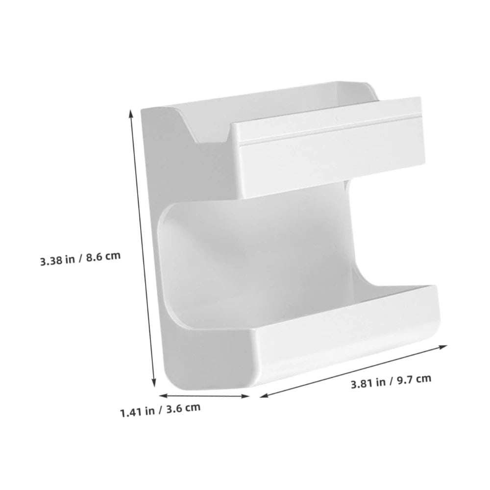 Wall Mount Remote Control & Phone Holder | Punch-Free Adhesive Organizer Box | Charging Storage Stand for Living Room & Bedroom