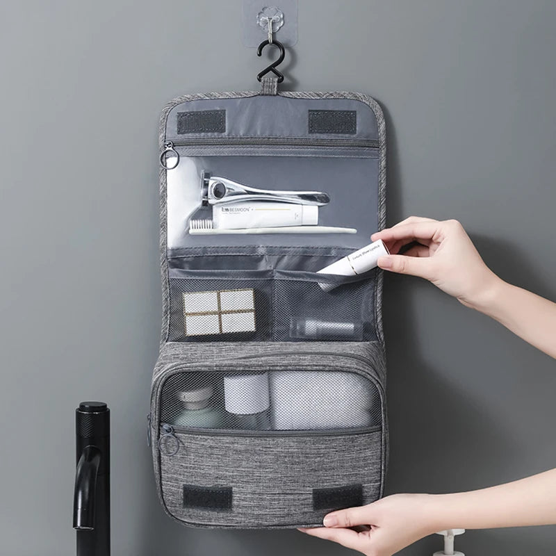 Waterproof Hanging Toiletry Bag | Home or Travel Organizer | Cosmetic & Bathroom Storage Pouch for Men & Women