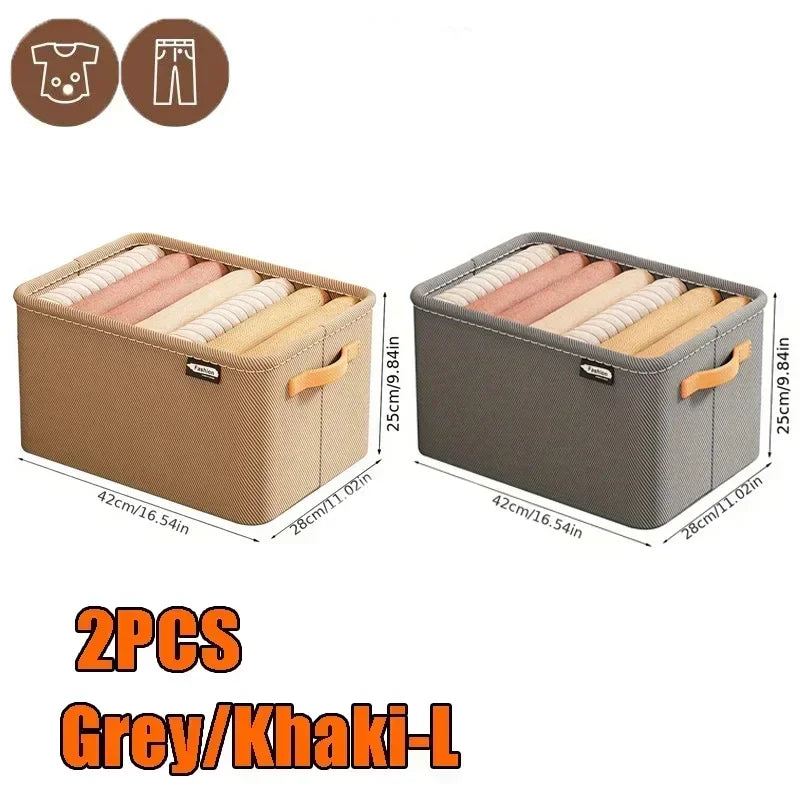 Foldable Clothes Organizer Bin | Wardrobe Storage Box for Clothes, Towels, Blankets, & Closet Organization
