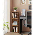 3-Tier Open Bookcase | Freestanding Narrow Storage Shelf for Living Room, Bedroom & Home Office Organization