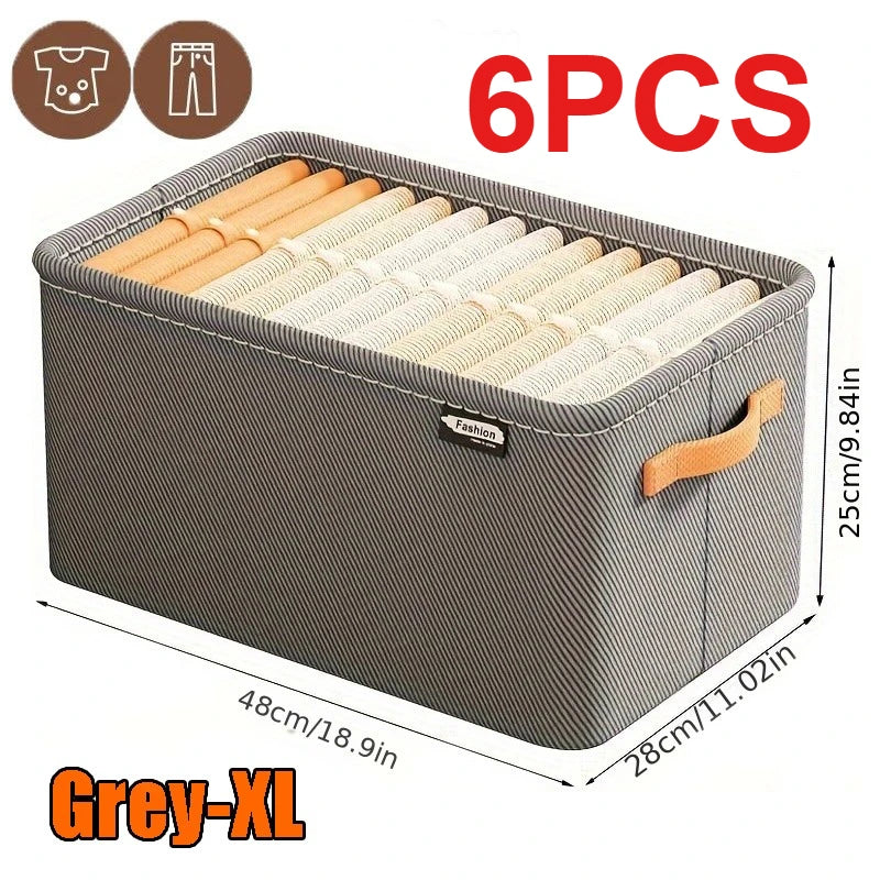 Foldable Clothes Organizer Bin | Wardrobe Storage Box for Clothes, Towels, Blankets, & Closet Organization