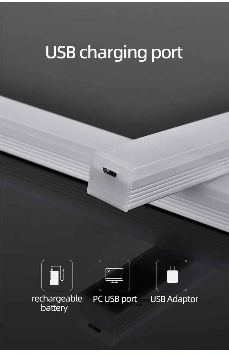 Rechargeable Motion Sensor LED Light Bar | Wireless Lighting | USB Dimmable Light | Under Cabinet, Kitchens, Closets, Stairways, Hallways, Bedrooms