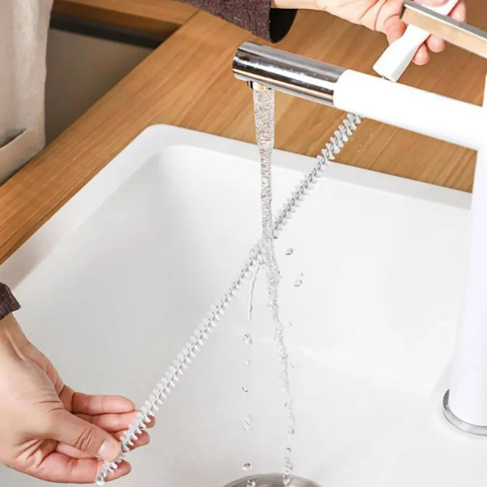 Drain Cleaning Brush | Drain Clog Remover Tool | Bathroom & Kitchen Drain Cleaner | Flexible Bendable Brush