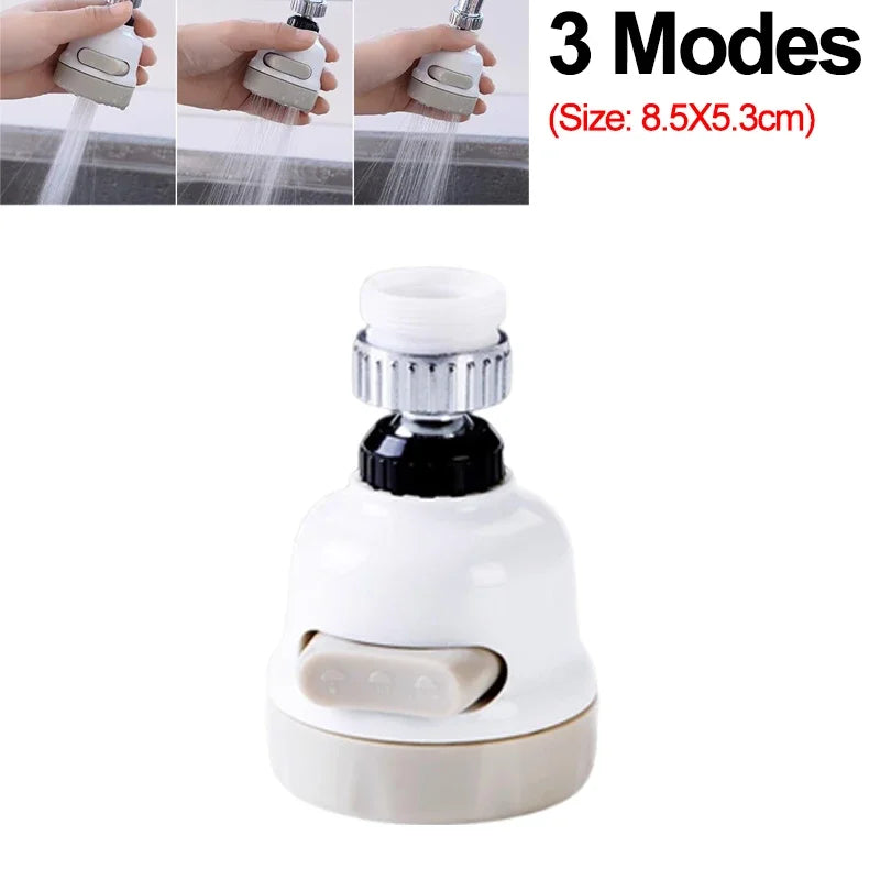 Universal Kitchen Faucet Adapter | 360° Rotating Faucet Extender | 2/3 Mode Water-Saving Spray Nozzle | Splash-Proof Faucet Aerator