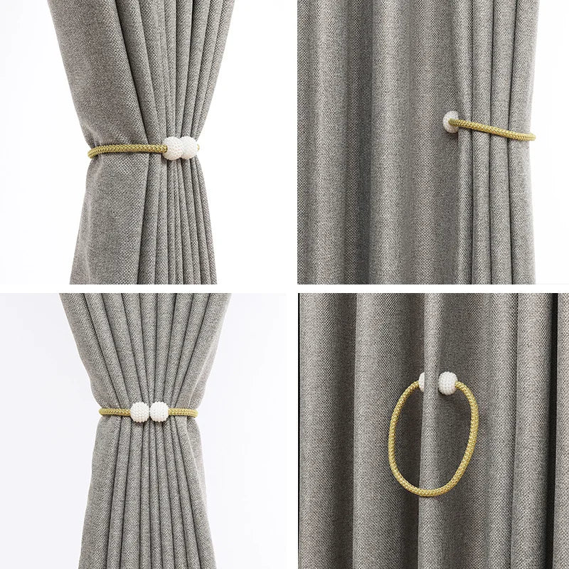 Pearl Magnetic Curtain Tiebacks | Decorative Curtain Clips