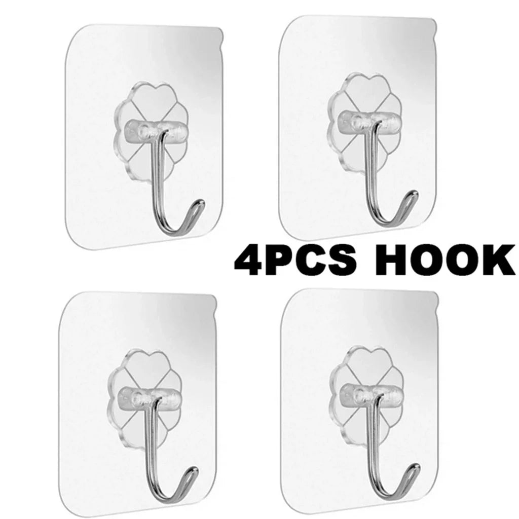 Self-Adhesive Razor Holder Hooks | No Drill Wall Mounted Shaver Organizer | Bathroom & Shower Storage Hooks